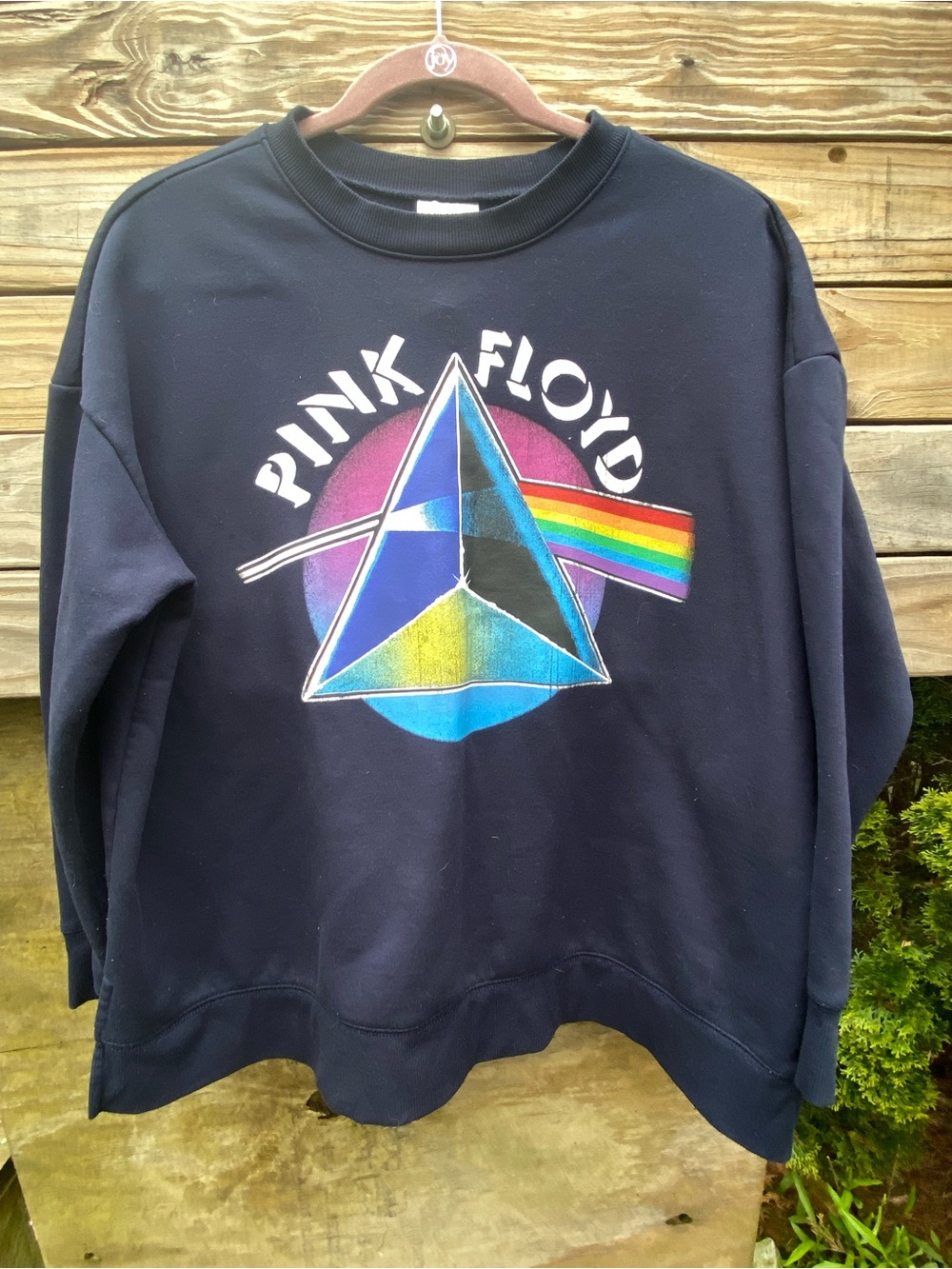 Pink Floyd Womens Navy Graphic Crewneck Sweatshirt Size XL (14)